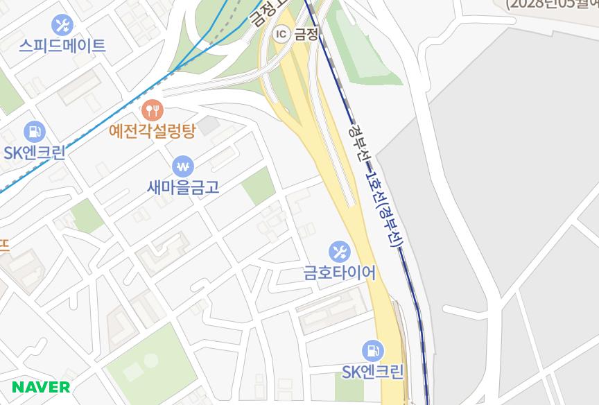 경기도 군포시 금정동 은성 위치·실거래 시세 지도