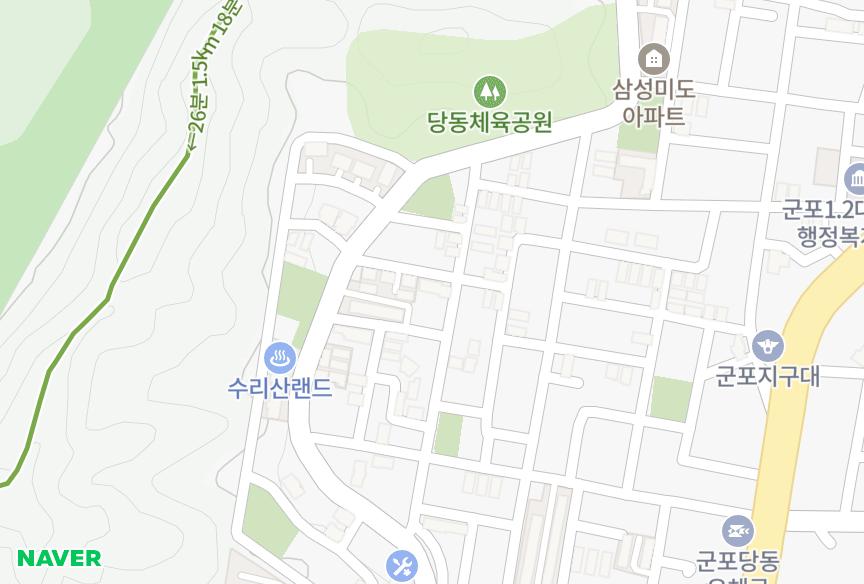 경기도 군포시 당동 영실 위치·실거래 시세 지도