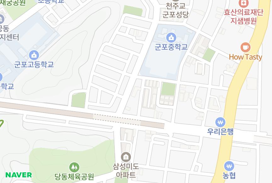 경기도 군포시 당동 정진 위치·실거래 시세 지도