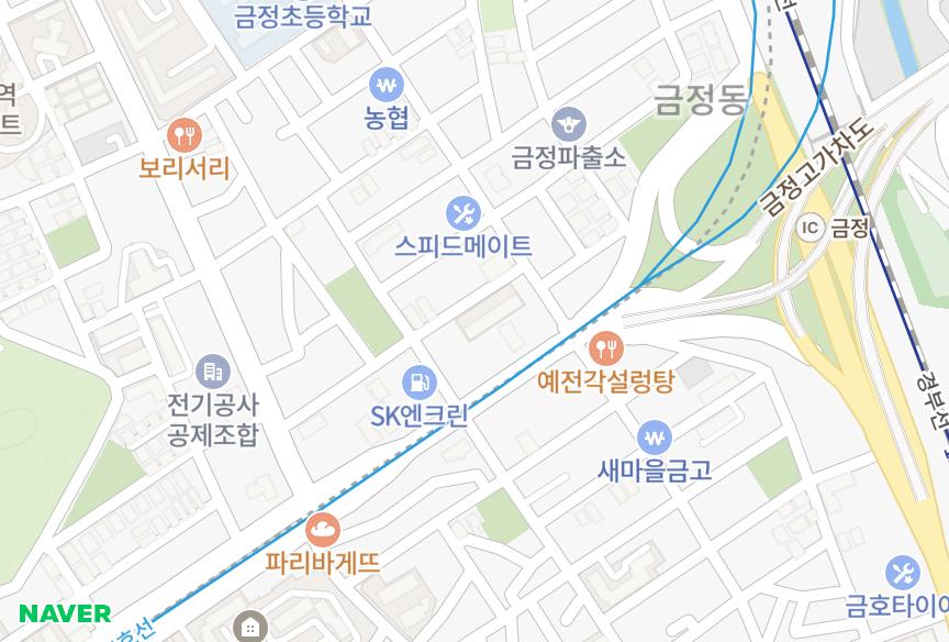 경기도 군포시 금정동 주영리치빌아파트(738-2번지) 위치·실거래 시세 지도
