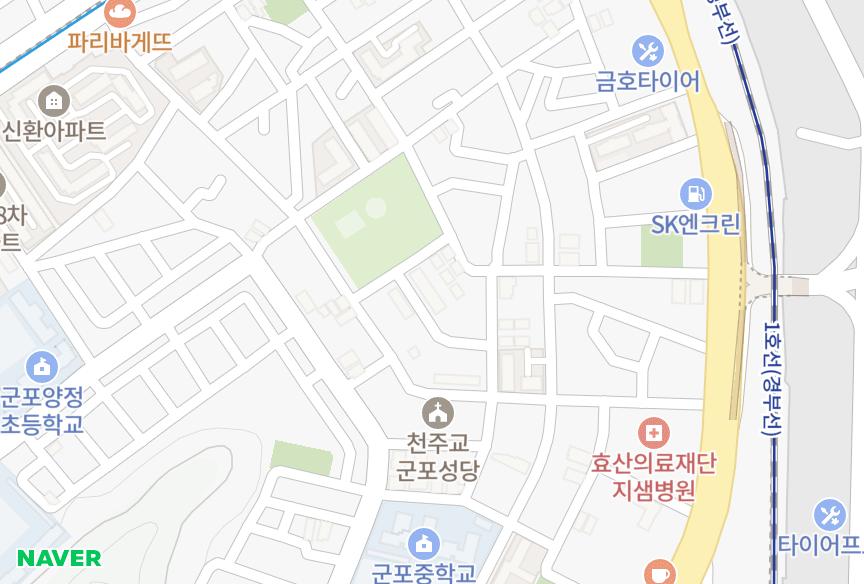 경기도 군포시 금정동 금정영화5차 위치·실거래 시세 지도