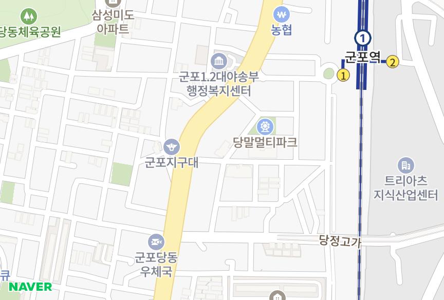 경기도 군포시 당동 성인스위스 위치·실거래 시세 지도