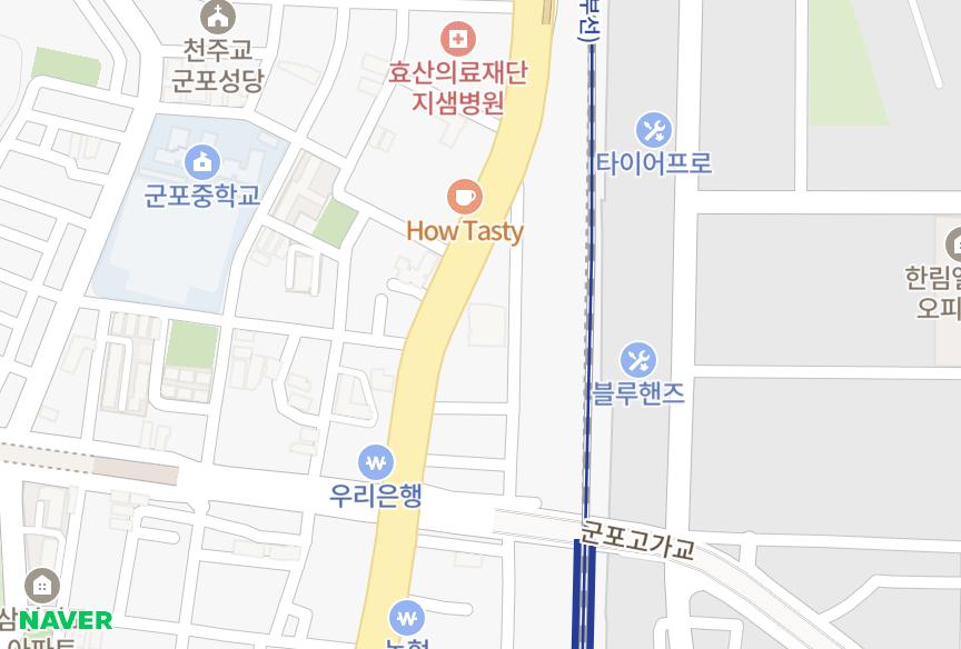 경기도 군포시 당동 디에스더웰가 위치·실거래 시세 지도