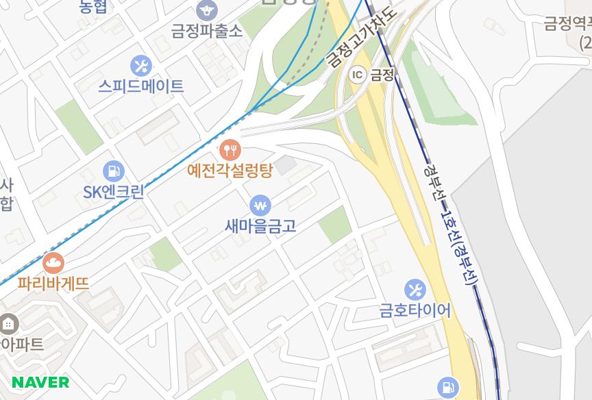 경기도 군포시 금정동 영화6차 위치·실거래 시세 지도