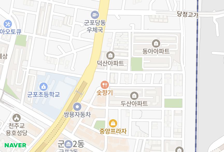 경기도 군포시 당동 덕산 위치·실거래 시세 지도
