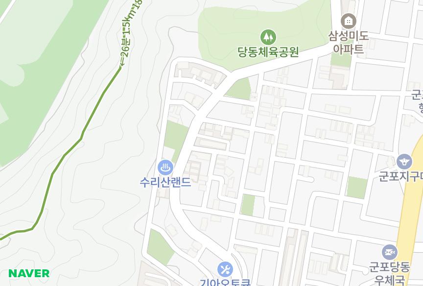 경기도 군포시 당동 진우 위치·실거래 시세 지도