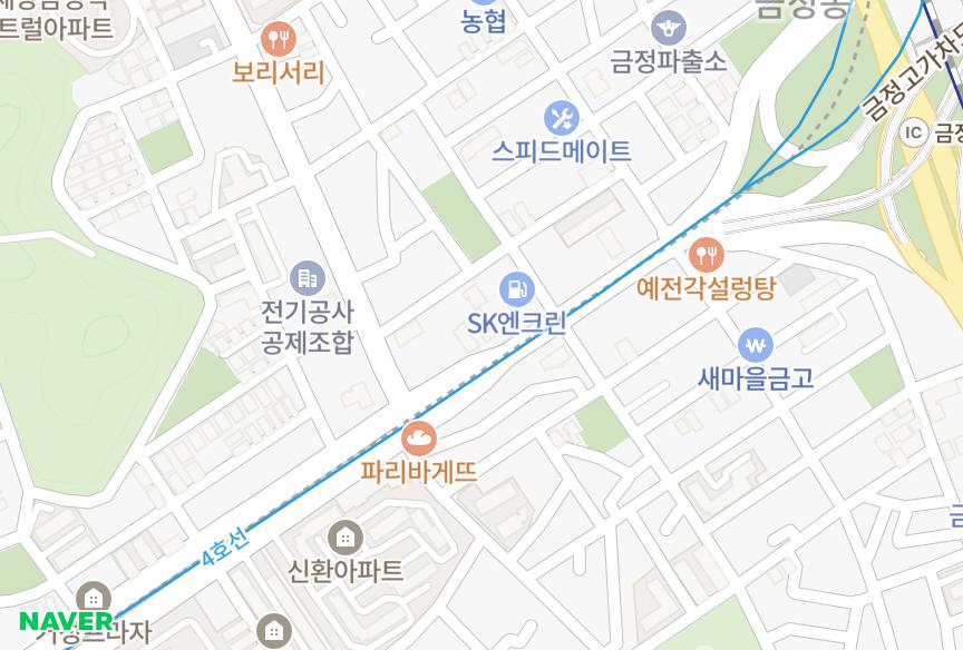 경기도 군포시 금정동 무지개트윈스 위치·실거래 시세 지도