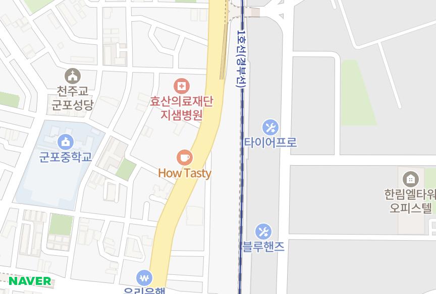 경기도 군포시 당동 블루오션 위치·실거래 시세 지도