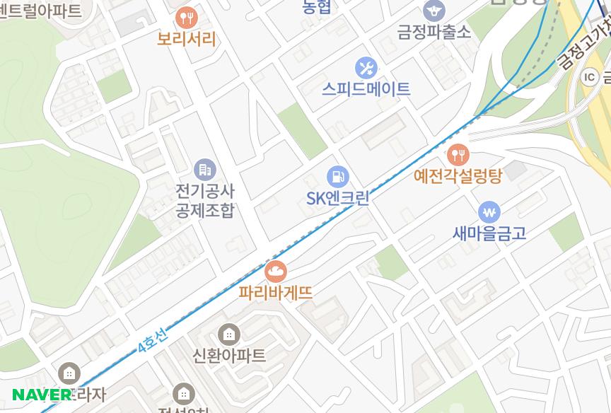 경기도 군포시 금정동 그린트루빌 위치·실거래 시세 지도
