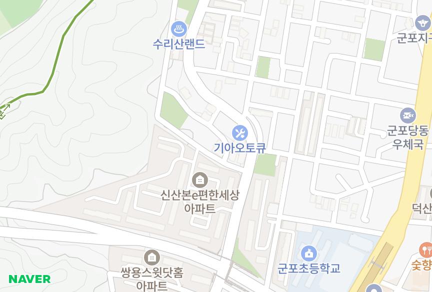 경기도 군포시 당동 남광팰리스 위치·실거래 시세 지도