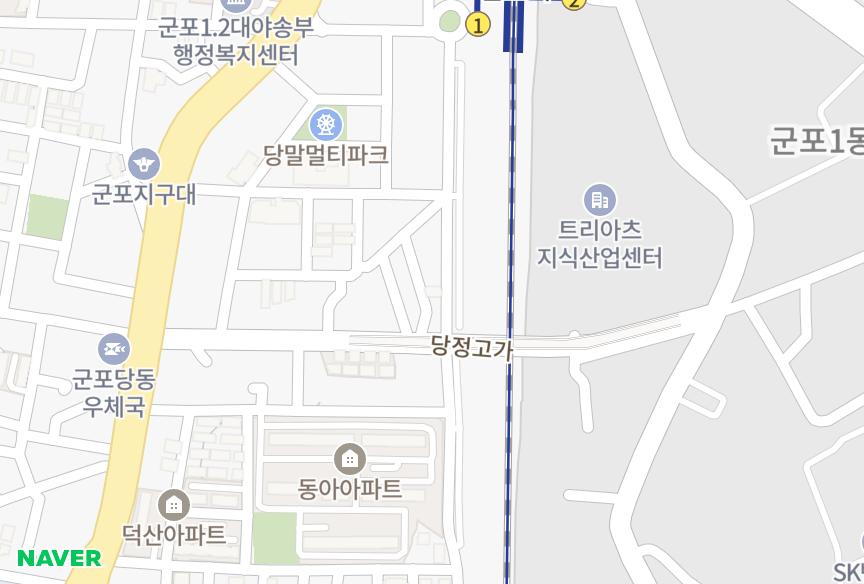 경기도 군포시 당동 가인명가 위치·실거래 시세 지도