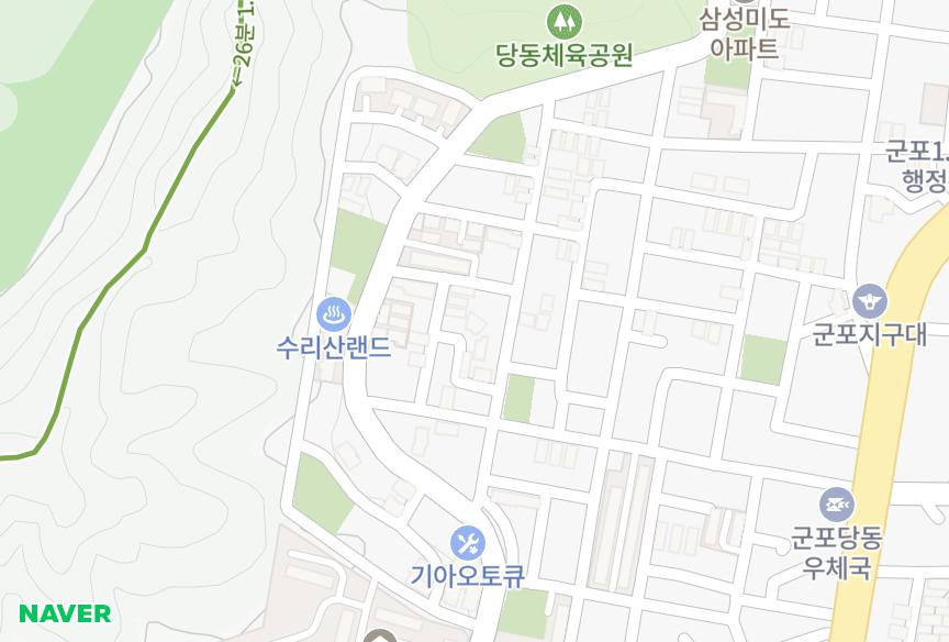 경기도 군포시 당동 삼성그린 위치·실거래 시세 지도
