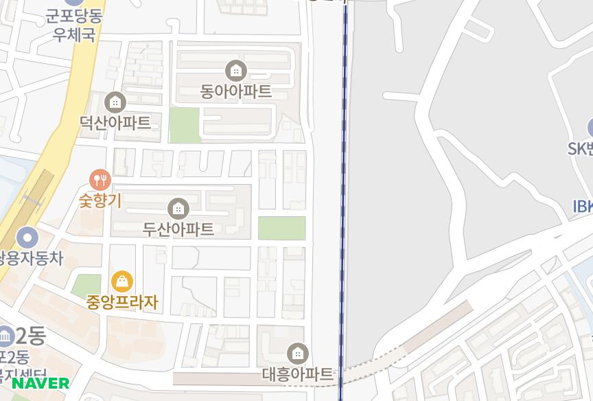 경기도 군포시 당동 오성아파트(101동) 위치·실거래 시세 지도