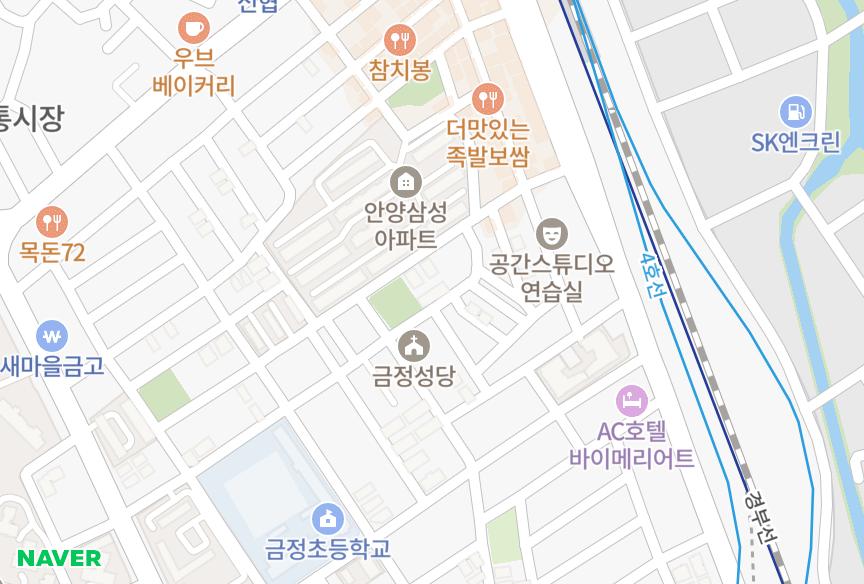 경기도 군포시 금정동 금호아파트(금오) 위치·실거래 시세 지도