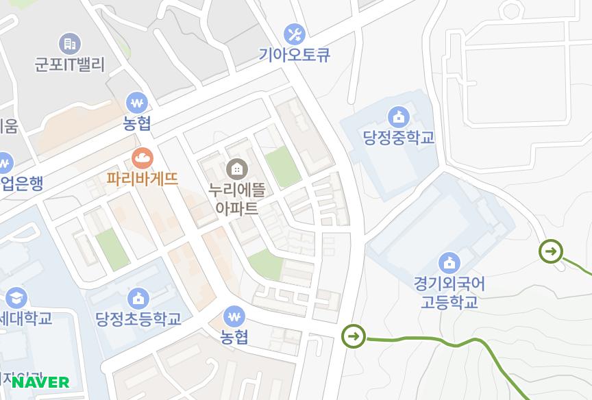 경기도 군포시 당정동 거성에이플 위치·실거래 시세 지도