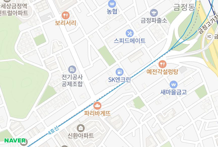 경기도 군포시 금정동 태원쉐르빌 위치·실거래 시세 지도