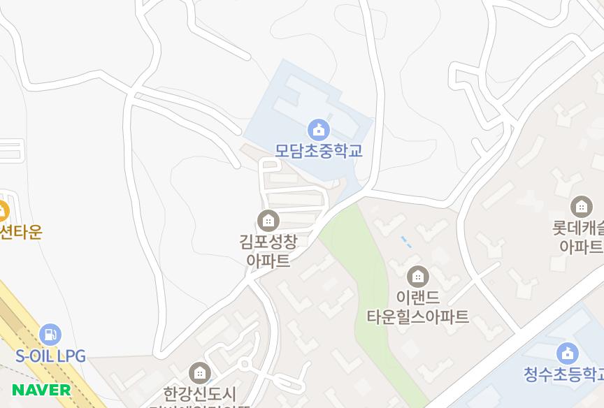경기도 김포시 운양동 성창 위치·실거래 시세 지도