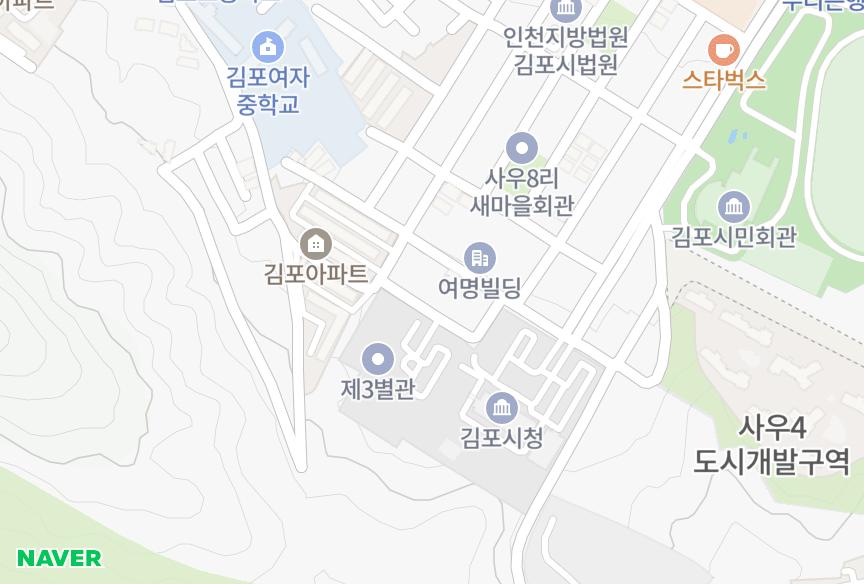 경기도 김포시 사우동 백암주택 위치·실거래 시세 지도