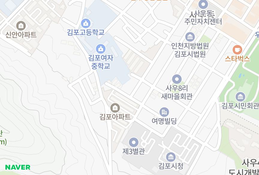 경기도 김포시 사우동 보인그린맨숀 위치·실거래 시세 지도