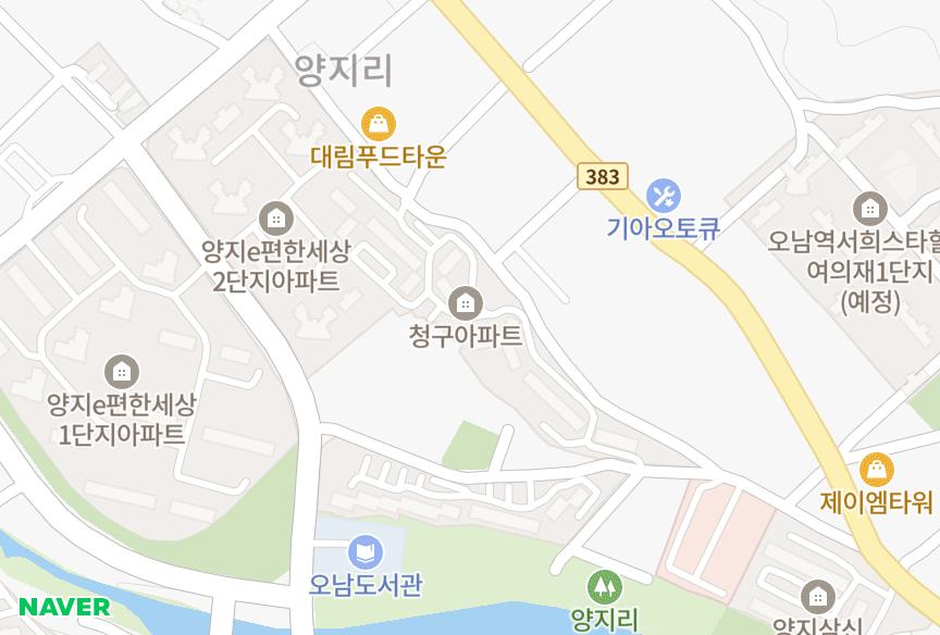 경기도 남양주시 오남읍 양지리 오남1청구 위치·실거래 시세 지도