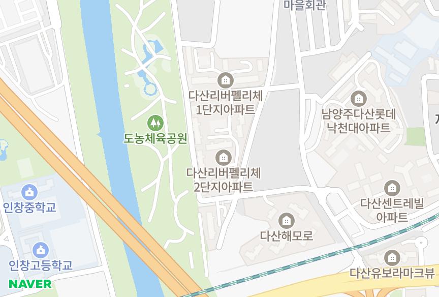 경기도 남양주시 다산동 다산리버펠리체2단지 위치·실거래 시세 지도