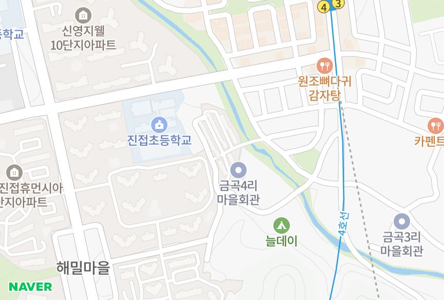 경기도 남양주시 진접읍 금곡리 삼금 위치·실거래 시세 지도