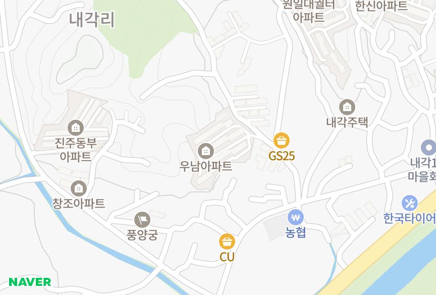 경기도 남양주시 진접읍 내각리 우남 위치·실거래 시세 지도