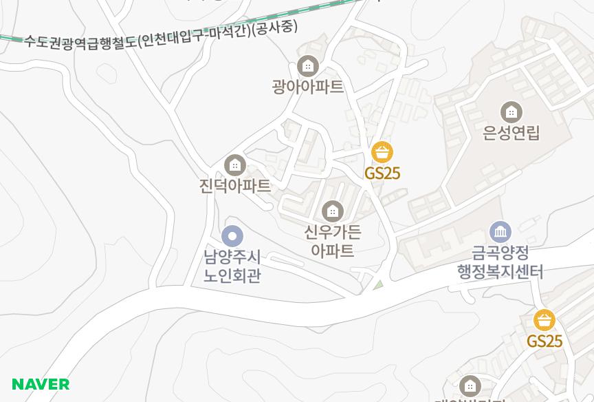 경기도 남양주시 금곡동 신우가든 위치·실거래 시세 지도