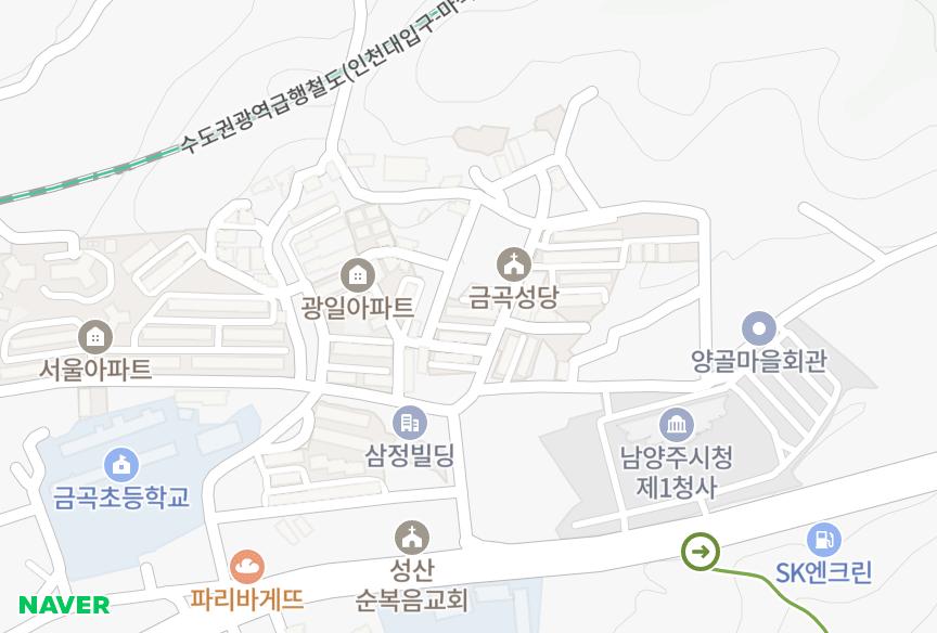 경기도 남양주시 금곡동 신대림 위치·실거래 시세 지도