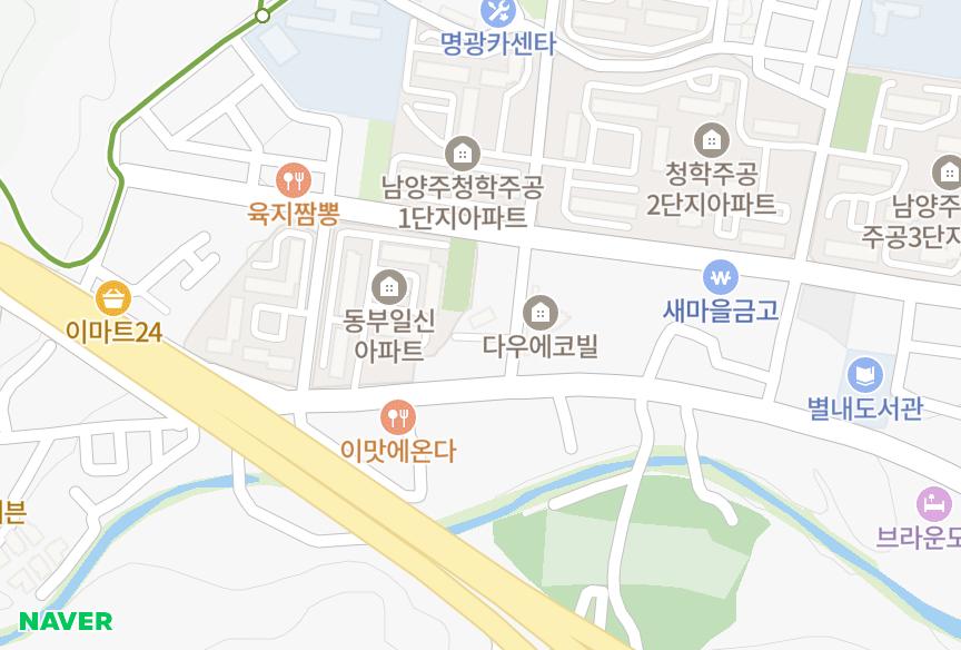 경기도 남양주시 별내면 청학리 극동마이다스빌 위치·실거래 시세 지도