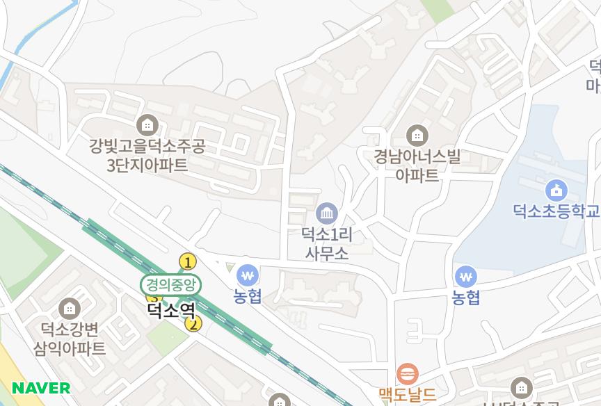 경기도 남양주시 와부읍 덕소리 인정하이츠1차 위치·실거래 시세 지도