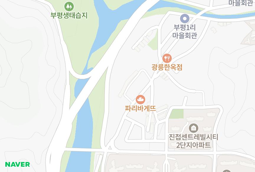 경기도 남양주시 진접읍 부평리 신한미 위치·실거래 시세 지도