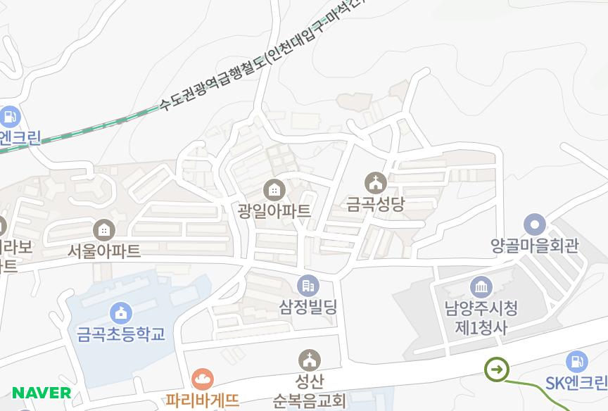 경기도 남양주시 금곡동 화창 위치·실거래 시세 지도