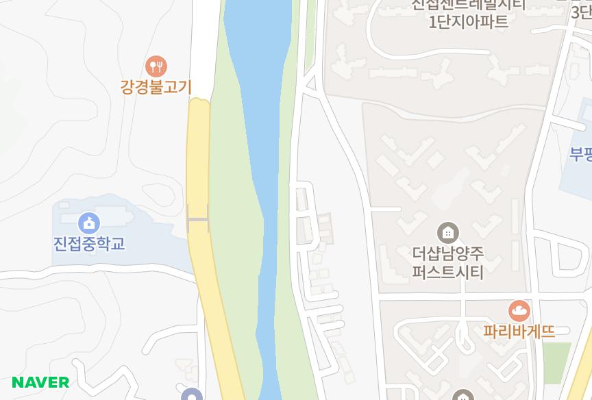 경기도 남양주시 진접읍 부평리 대림강변 위치·실거래 시세 지도