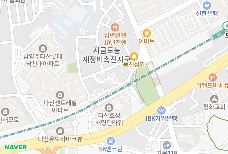 경기도 남양주시 다산동 양지 위치·실거래 시세 지도