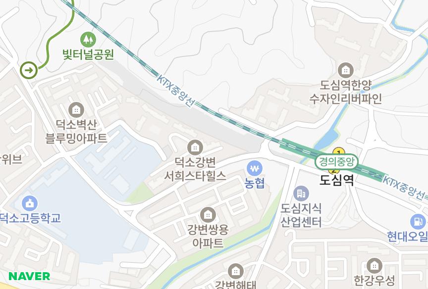 경기도 남양주시 와부읍 도곡리 덕소강변서희스타힐스 위치·실거래 시세 지도