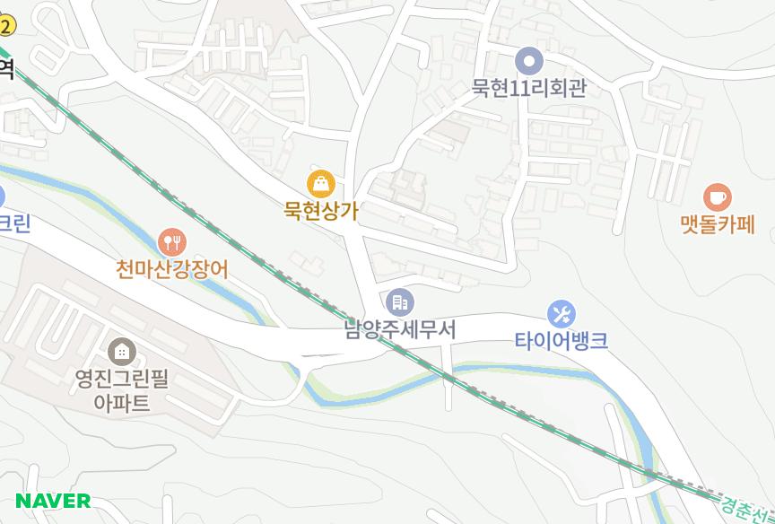 경기도 남양주시 화도읍 묵현리 스카이타워 위치·실거래 시세 지도