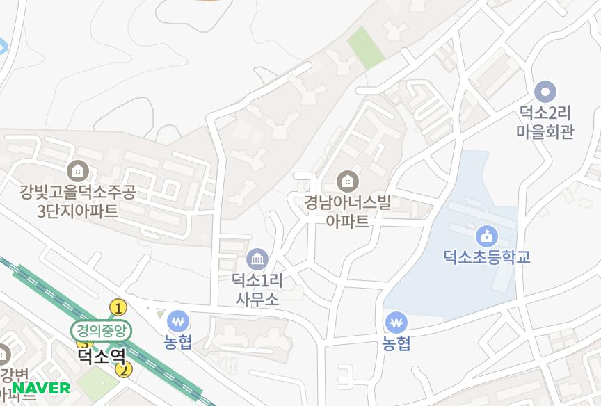 경기도 남양주시 와부읍 덕소리 영광 위치·실거래 시세 지도
