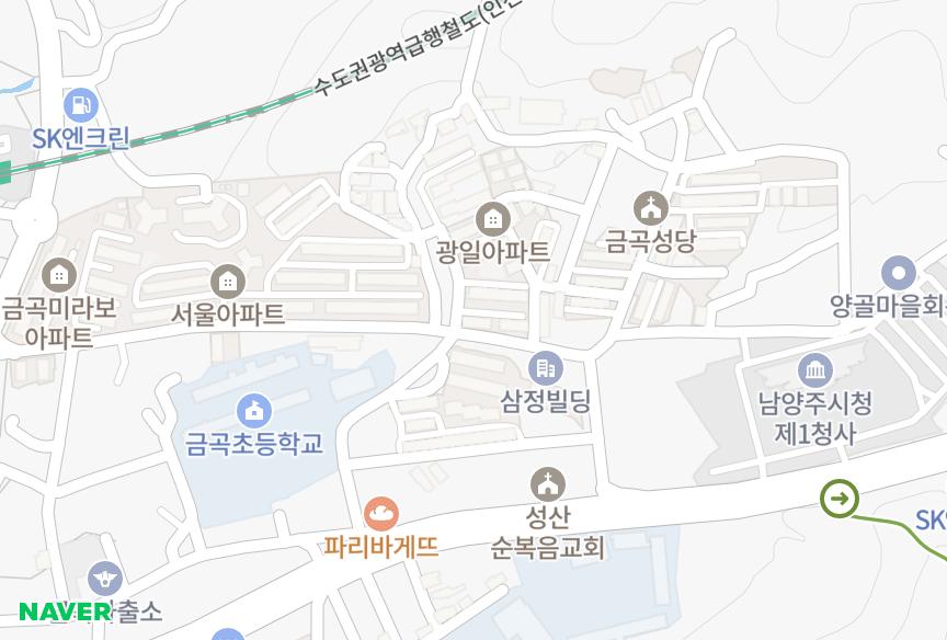 경기도 남양주시 금곡동 예농-1차 위치·실거래 시세 지도