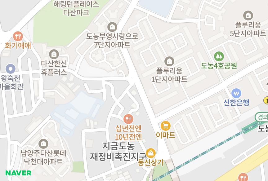 경기도 남양주시 다산동 동화 위치·실거래 시세 지도
