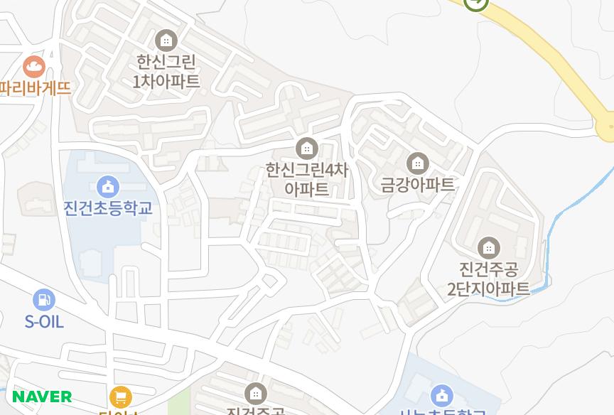 경기도 남양주시 진건읍 용정리 현대아파트(790-1) 위치·실거래 시세 지도