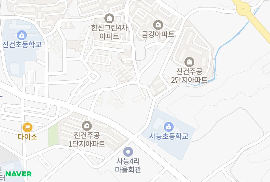 경기도 남양주시 진건읍 사능리 동명다동 위치·실거래 시세 지도
