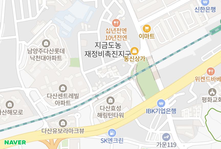 경기도 남양주시 다산동 아림 위치·실거래 시세 지도