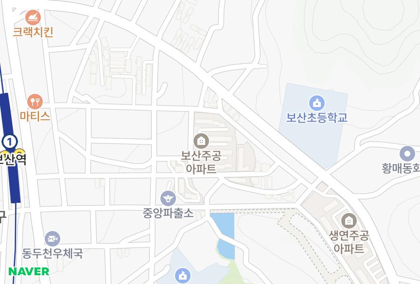 경기도 동두천시 보산동 보산주공 위치·실거래 시세 지도