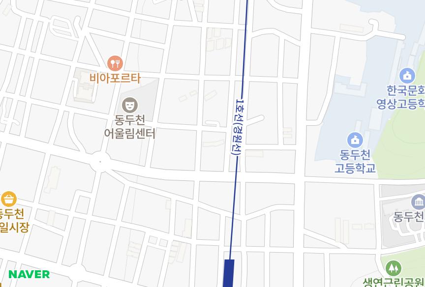 경기도 동두천시 생연동 로뎀빌 위치·실거래 시세 지도