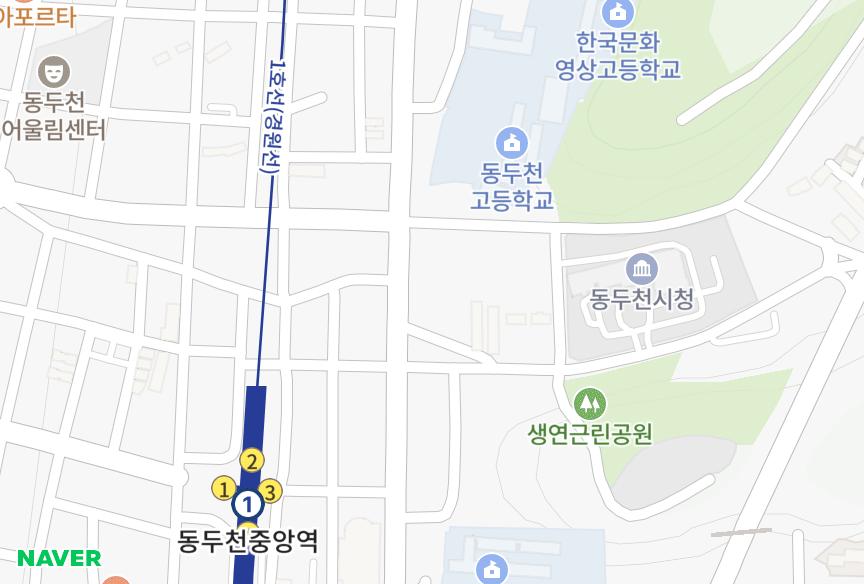 경기도 동두천시 생연동 명품하우스 위치·실거래 시세 지도