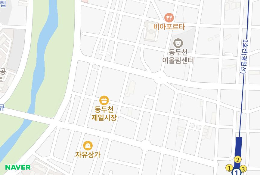 경기도 동두천시 생연동 파크타운 위치·실거래 시세 지도
