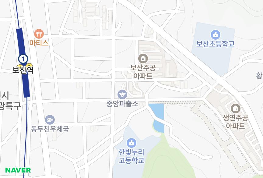 경기도 동두천시 보산동 한전 위치·실거래 시세 지도