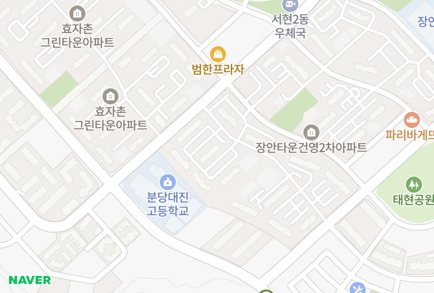 경기도 성남시 분당구 분당동 장안타운건영 위치·실거래 시세 지도