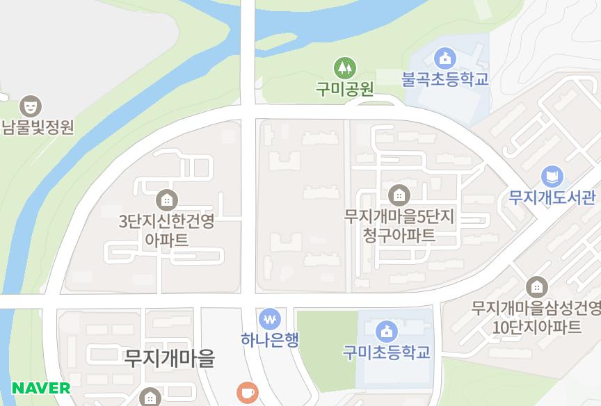 경기도 성남시 분당구 구미동 무지개 위치·실거래 시세 지도